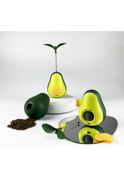 Kediler Için Mama Hazneli ve Kedi Naneli Avakado Şeklinde Oyuncak fırsatları