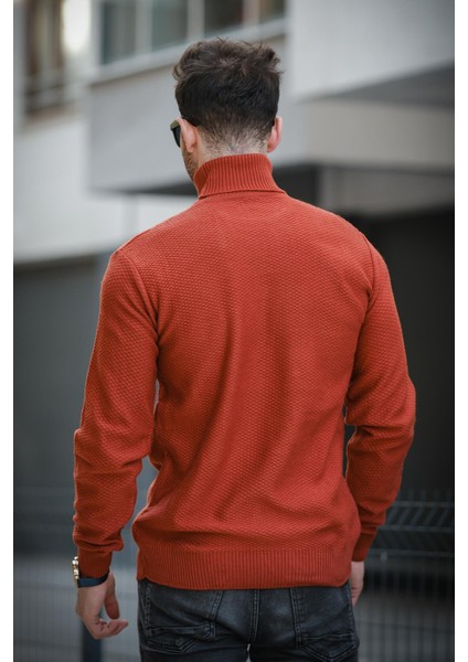 Seka 500 Slim Fit Petek Örgü Erkek Tam Balıkçı Kazak modelleri