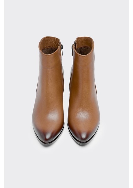 Hakiki Deri Topuklu Kadın Klasik Bot modelleri