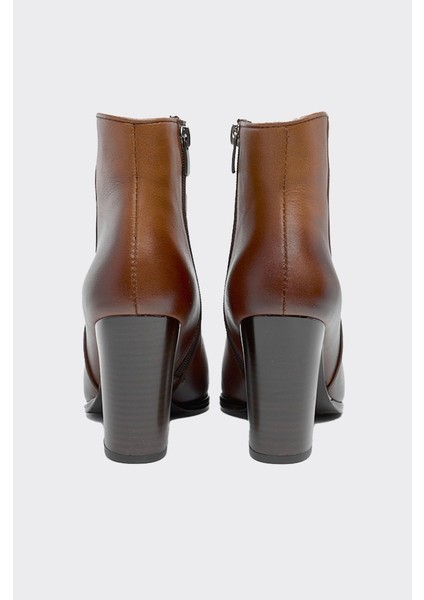 Hakiki Deri Topuklu Kadın Klasik Bot fırsatları