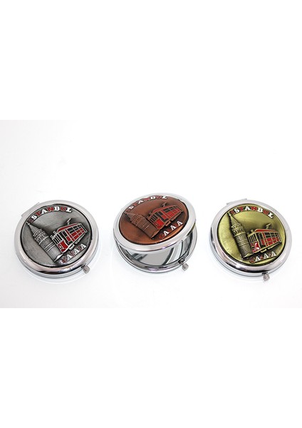 Kabartmalı El Kullanımına Uygun Ayna Istanbul Temalı Metal