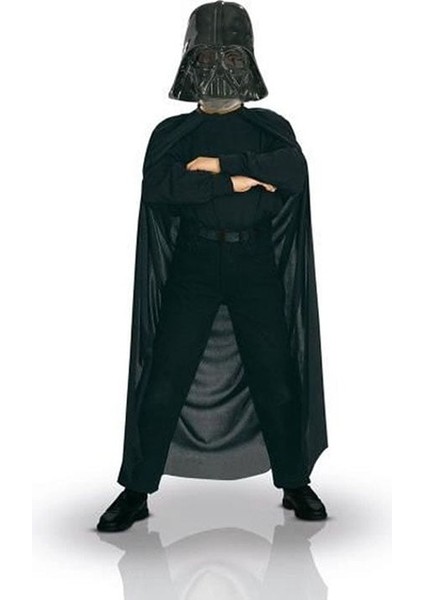Çocuk Boy Yıldız Savaşları Star Wars Darth Vadet Maskesi ve 90 cm Pelerin Seti Siyah fırsatları