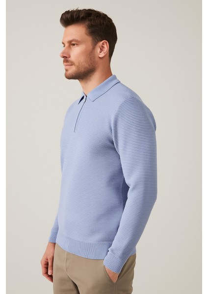 Erkek Fermuarlı Polo Yaka Kazak 732 fiyatları