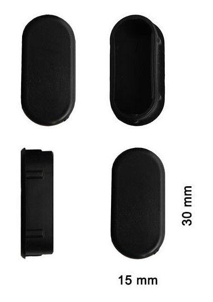 Oval Profil Iç Tapa 15X30 mm 4 Adet