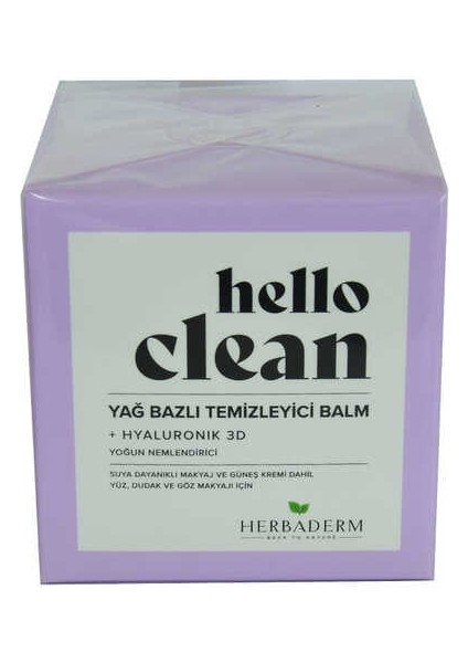 Hello Clean Yüz Dudak ve Göz Için Yağ Bazlı Temizleyici Balm Hyaluronik 3D 100 ml