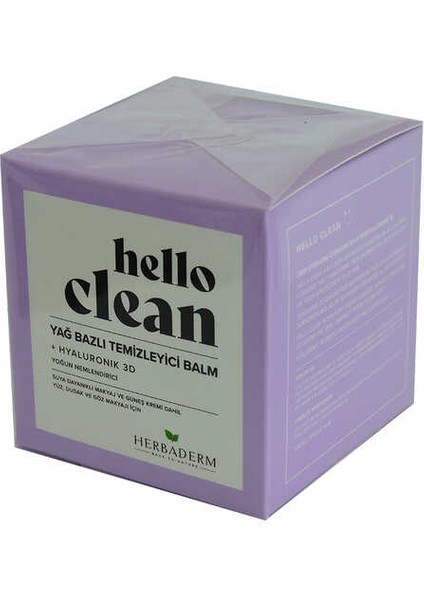 Hello Clean Yüz Dudak ve Göz Için Yağ Bazlı Temizleyici Balm Hyaluronik 3D 100 ml modelleri
