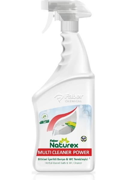 Faber Naturex Multi Cleaner Power - Bitkisel Esaslı Banyo & Wc Temizleyici (Limon Asit ve Sirkeli) (750 ml Sprey)