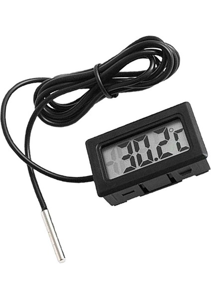 Dijital Termometre - Hassas Sıcaklık Ölçer, LCD Ekran, Kablolu