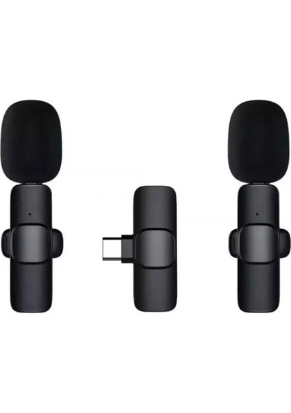 K9 2’li Type-C Kablosuz Yaka Mikrofonu