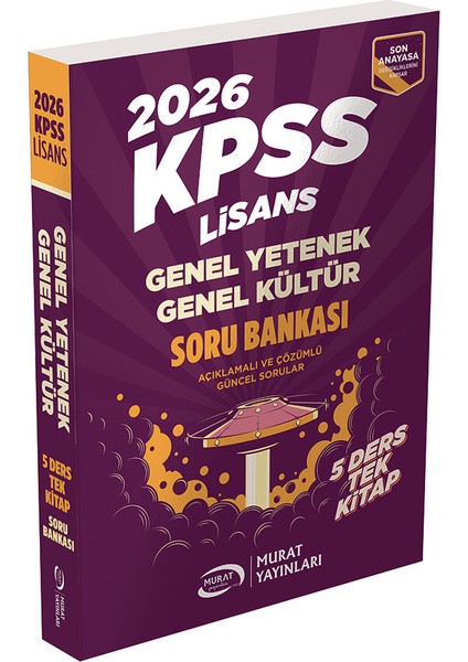 1152 - Kpss Gygk Lisans 5 Ders Tek Kitap Soru Bankası