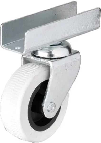 323 - 50X20 mm Gri Uzun U Tablalı Teker 4 Adet