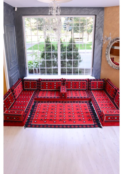 Şark Köşesi Takımı Yemen Modeli Koltuk Takımı Sünger Dahil 15 Parça