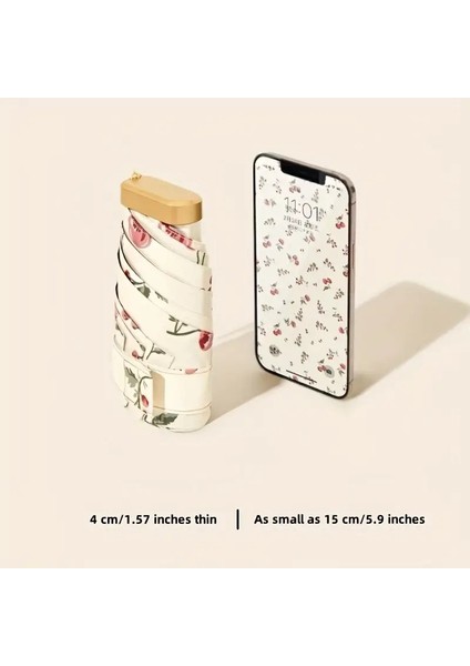 Çiçek Desenli Otomatik Şemsiye, Krem Rengi, 91 cm Çap, Katlanabilir, Taşınabilir, Yağmur Koruyucu modelleri