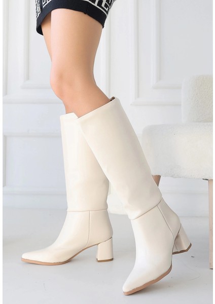 Roksa Ten Cilt Topuklu Çizme fiyatları