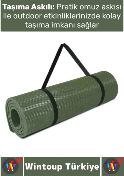 Dayanıklı Kamp Outdoor Yoga Pilates Su Geçirmez Hafif 12 mm Kalın Köpük 180 x 60 cm Askeri Haki Mat fiyatları