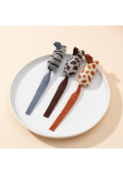 Kediler Için 3 Adet Oyun Faresi Peluş Oyuncak