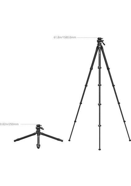 5028 Taşınabilir Karbon Fiber Seyahat Tripod Seti modelleri