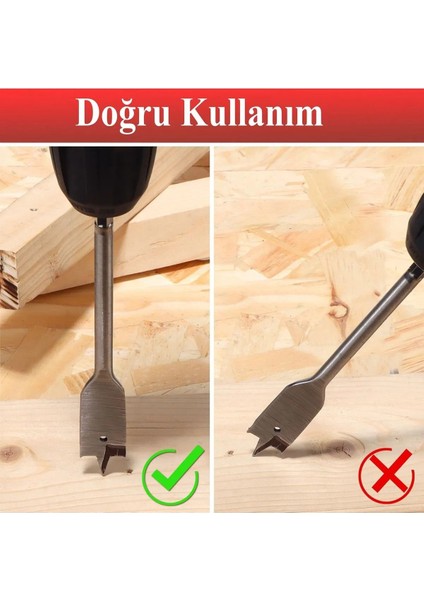 Yaprak Matkap Ucu Takımı Ahşap Delme Ucu Tahta Sunta Plastik Alçıpan Delme Ucu Bits Uç 6'lı Set. modelleri