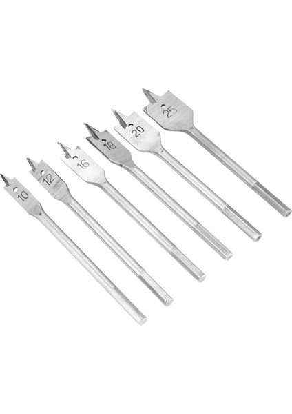 Yaprak Matkap Ucu Takımı Ahşap Delme Ucu Tahta Sunta Plastik Alçıpan Delme Ucu Bits Uç 6'lı Set. fırsatları