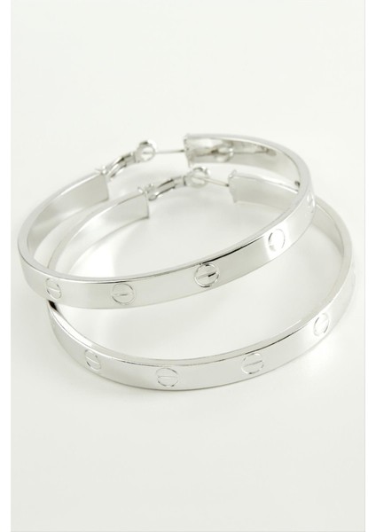 Wizard Crt Halka Küpe 6 Cm-Gümüş Rengi fiyatları