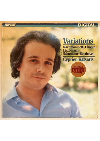 Rachmaninoff Chopin Liszt Bach Schumann Beethoven Cyprien Katsaris Variations Lp Plak (Orijinal 1982 Dönem Alman Baskı Plak)
