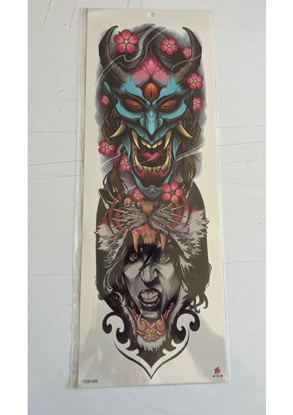Lucifer 1 Hafta Kalıcı Tam Kol Bacak Yapıştırma Geçici Dövme 46 cm