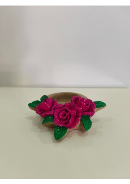 Güllü Mumluk - Dekoratif Ev Aksesuarı