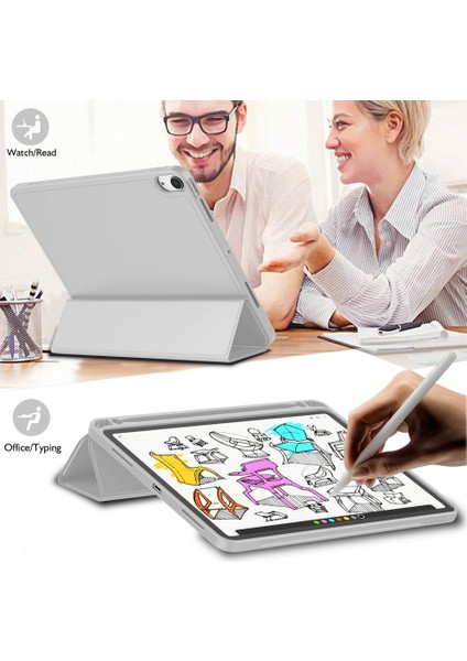 Apple iPad 11. Nesil (A16) 11 Inc (2025) Kılıf Ekran Koruyucu ve Stylus Kalemli 3'ü 1 Arada Full Gear Set A3354 A3355