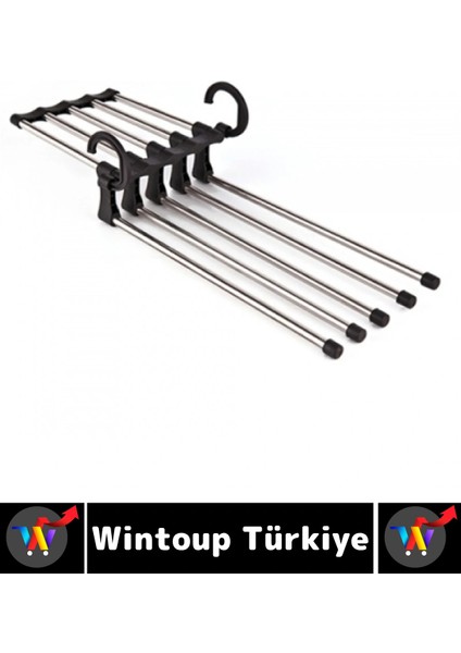 Kompakt Yer Tasarrufu Kemer Pantolon Eşarp Gardırop Dolap 5 In 1 Hareketli Pantolon Askılığı 2 Adet fiyatları