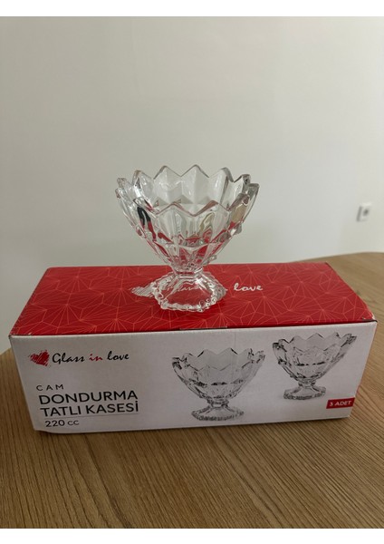 Cam Dondurma Tatlı Kasesi