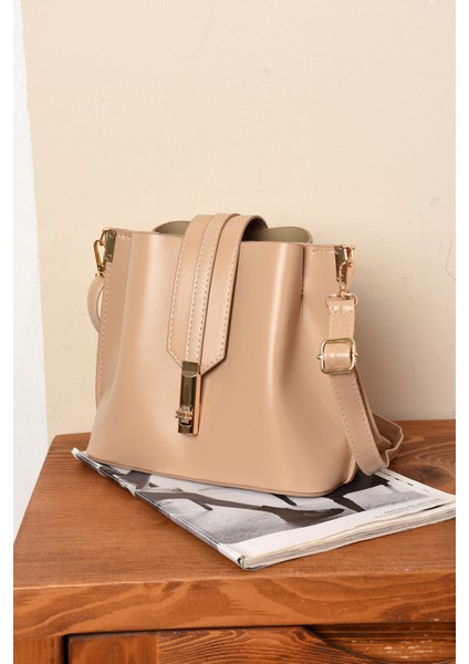 Kadın 3 Bölmeli Elden Tutmalı Omuzdan Asmalı Kaliteli Çanta