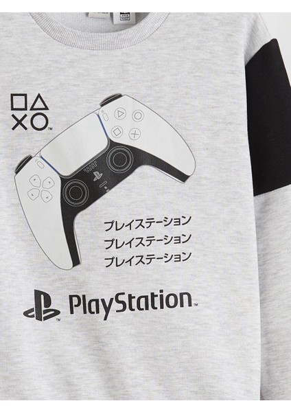 Bisiklet Yaka Playstation Baskılı Erkek Çocuk Sweatshirt (W5) modelleri
