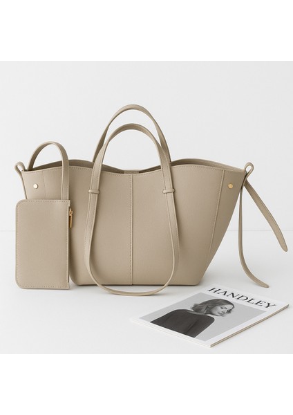 Lüks Büyük Kapasiteli Çift Saplı El ve Omuz Çantası – Cüzdan Hediyeli modelleri