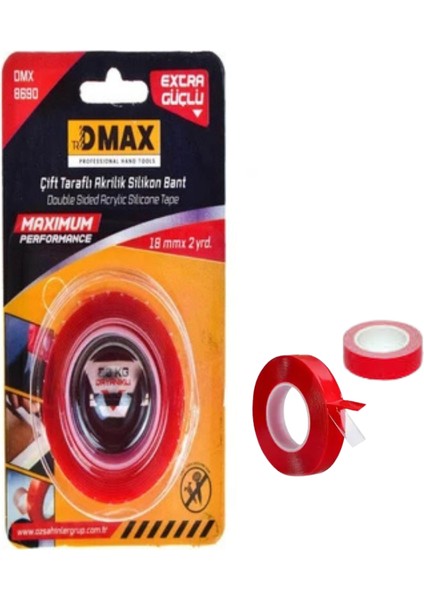 Silikonlu Çift Taraflı Montaj Bandı 18MM x 2mt fiyatları