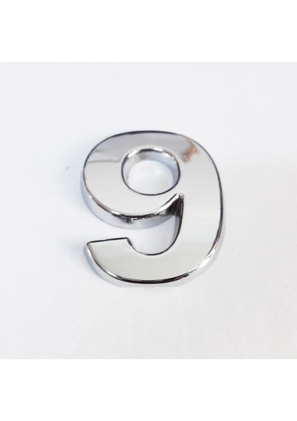 Cemax 9 Rakamı 3,75 cm Krom Yapışkanlı