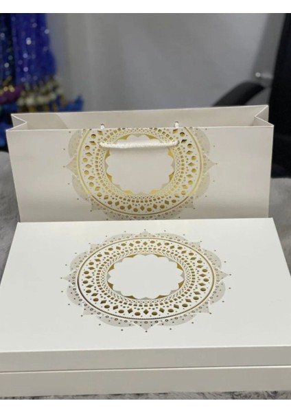 Bebek Mavisi-Beyaz Damat Bohçası, Gelin Bohçası, Seccade Seti, Nişan Seccade Takımı fırsatları