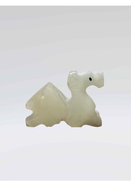 Doğal Oniks Deve Biblo | Sabır, Bereket ve Dayanıklılığın Sembolü | El Oyması Dekoratif Taş Figür (5,5 cm x 3,5 Cm)