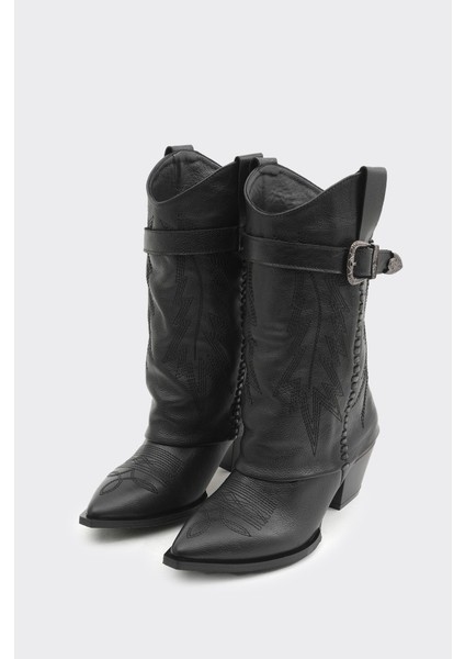 Desenli Hakiki Deri Kadın Çizme fiyatları