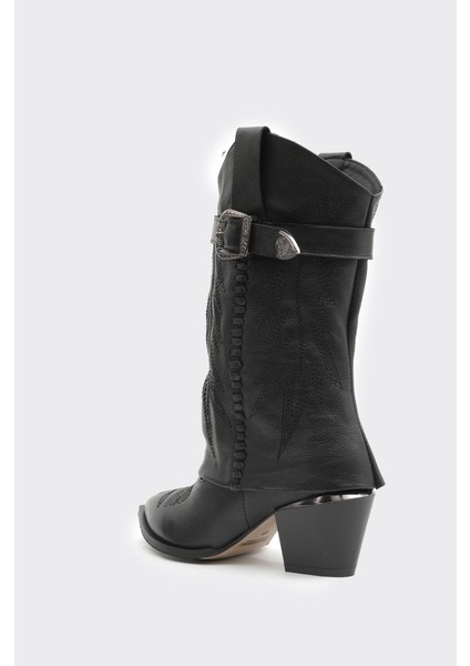 Desenli Hakiki Deri Kadın Çizme modelleri