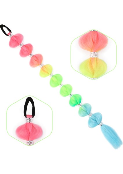 Örgülü Aksesuarlı Lastikli At Kuyruğu / ACM05