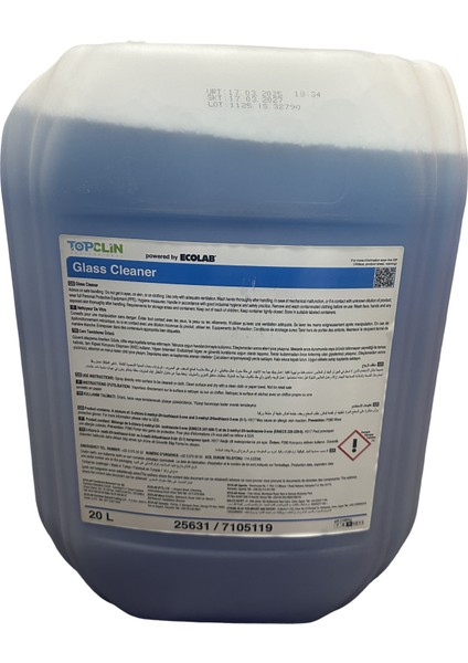 Topclin Glass Cleaner Konsantre Cam Temizlik Ürünü 20L fiyatları