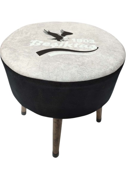 Puf Koltuk Tabure - Kartal Ruh Pufu – Siyah Beyaz Taraftar Serisi