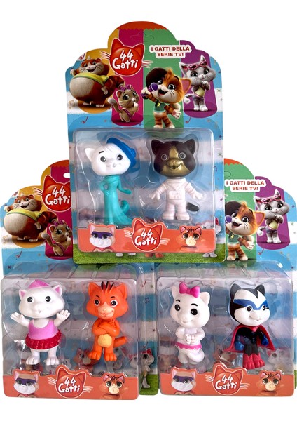 44 Gatti 44 Cats Oyuncak 44 Kedi Karakter 6lı Set 8-9 cm