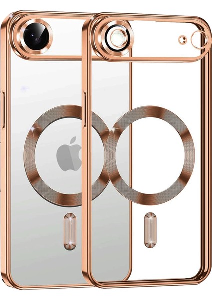 Apple iPhone 17 Air Için Magsafe ile Uyumlu Kılıf Kamera Lensli Korumalı Şeffaf Silikon Kapak