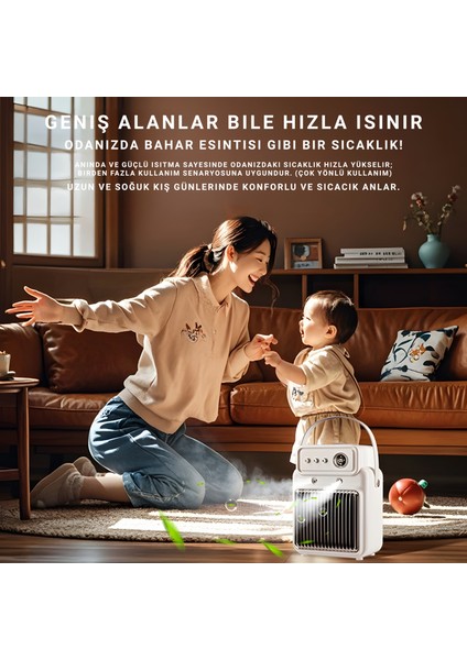 XH-1202 Ultra Konforlu Nemlendiricili Mini Isıtıcı: Evde Bahar esintisi! indirimleri