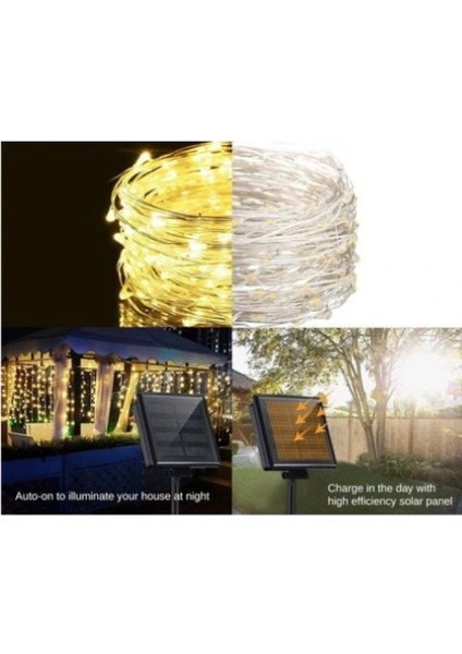 Solar Peri LED 20M 200 LED Gün Işığı