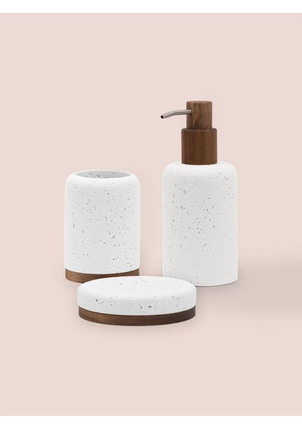 Travertine Banyo Seti 3 Parça