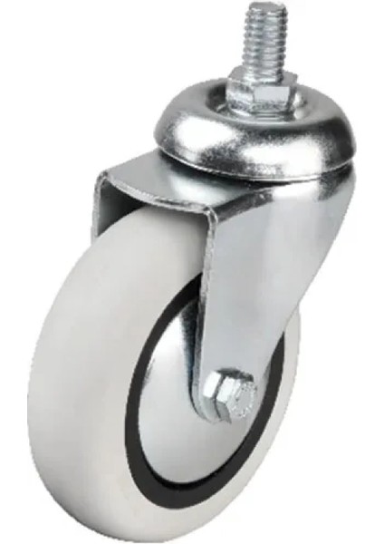 352 - 75X25 mm Pvc Makaralı Vidalı Teker 4 Adet