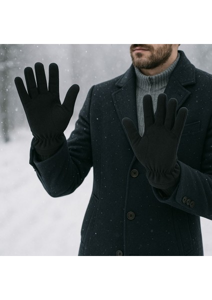 Erkek Polar Kışlık Eldiven - Soğuk Geçirmez, Sıcak Tutan, Yumuşak Termal Eldiven