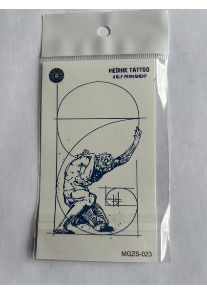 Antik Minimal 11X8 cm Yarı Kalıcı Geçici Dövme Yapıştırma Dövme